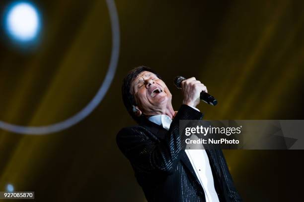 Sold Out for the unstoppable Italian singer Gianni Morandi who performed live at Pala Alpitour in Turin, Italy, on 3 March 2018 with his 'D'Amore...