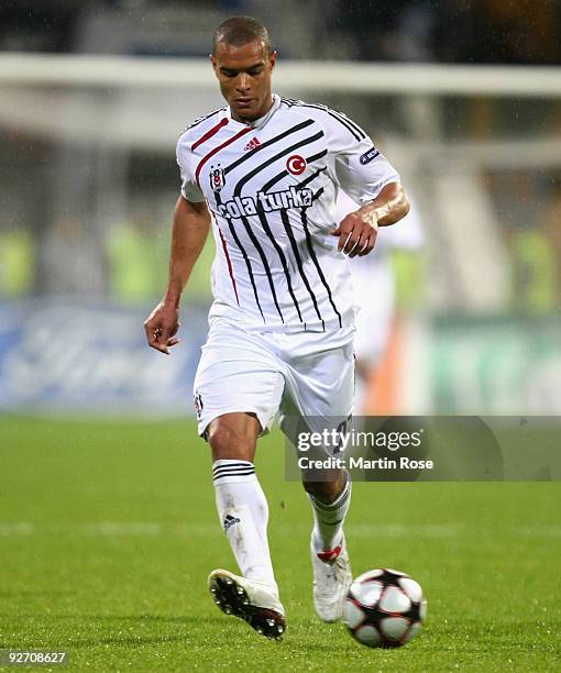 Matteo Ferrari of Besiktas runs with the ball during the UEFA Champions League Group B match between Besiktas and VfL Wolfsburg at the Inoenue...