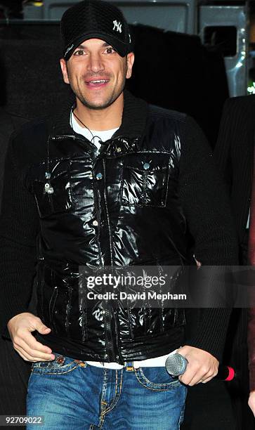 Peter Andre arrives at the Oxford Street lights switching on ceremony on on November 3, 2009 in London, England.