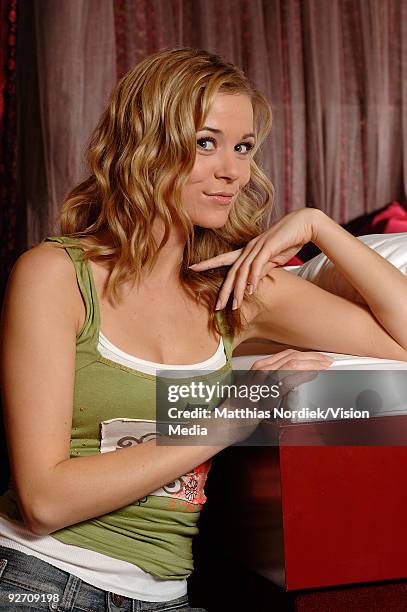 Soap star of 'Gute Zeiten Schlechte Zeiten' Jessica Ginkel poses during a photo session on January 31, 2007 in Berlin, Germany.