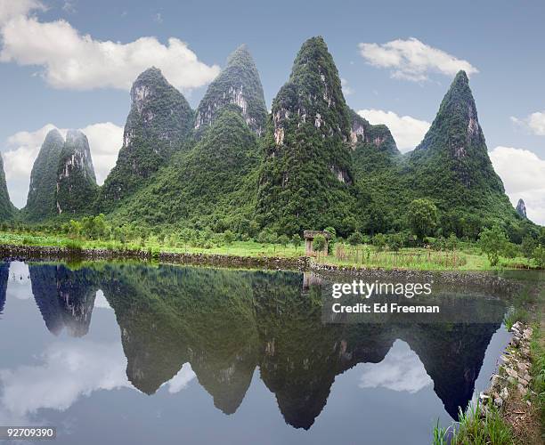 karst landscape in guangxi province, china - yangshuo ストックフォトと画像