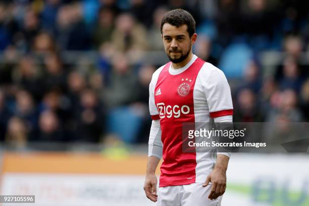 Amin Younes of Ajax during the Dutch Eredivisie match between Vitesse v Ajax at the GelreDome on March 4, 2018 in Arnhem Netherlands