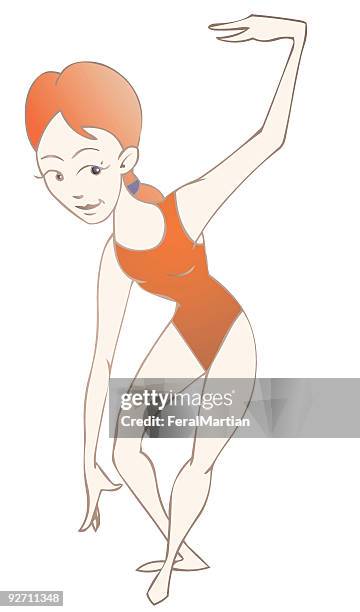dance practice - warm up exercise stock illustrations