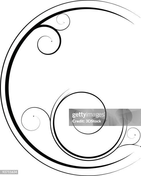 minimal filigree design - vines growing stock illustrations