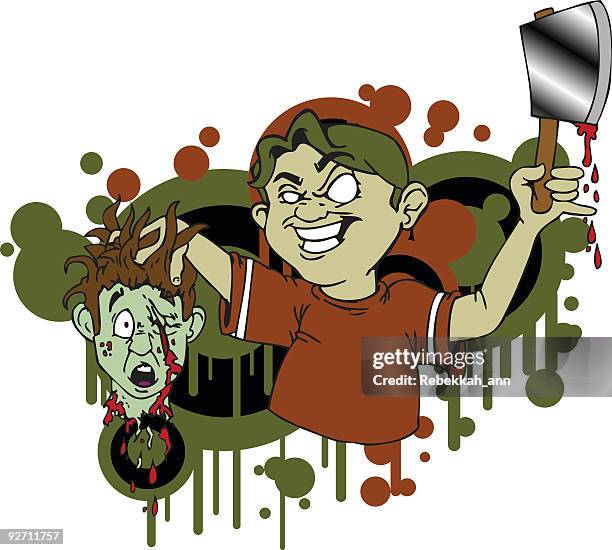 fear of decapitation! - wrong tool stock illustrations