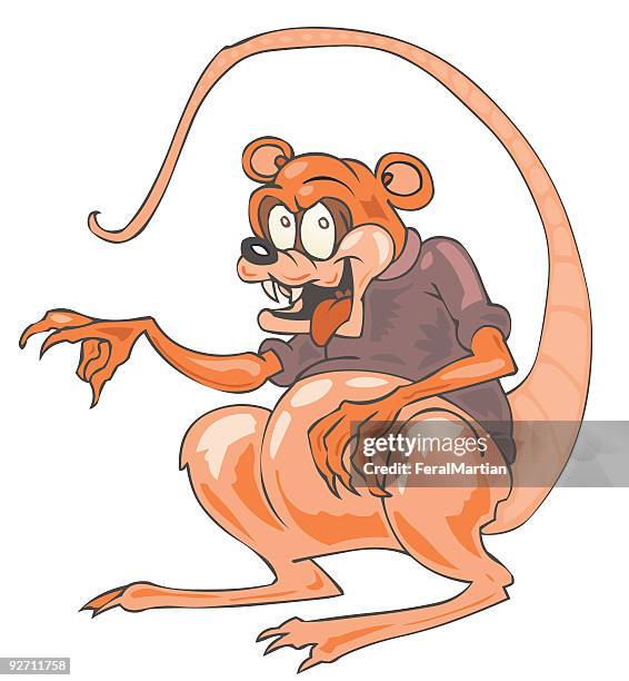 rat freak - animal saliva stock illustrations