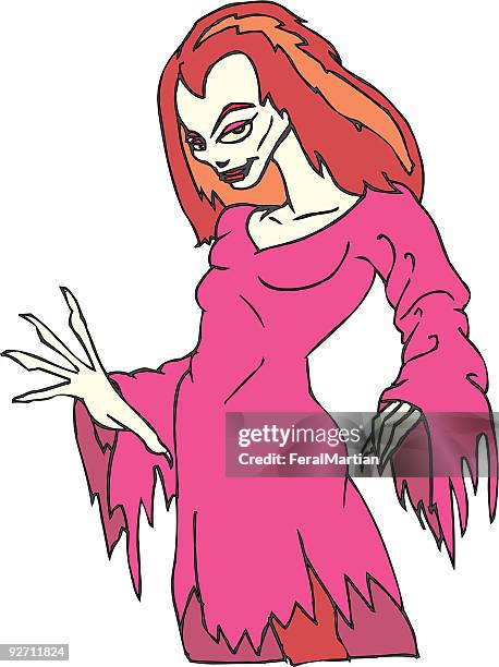 vampiress - vampire teeth stock illustrations