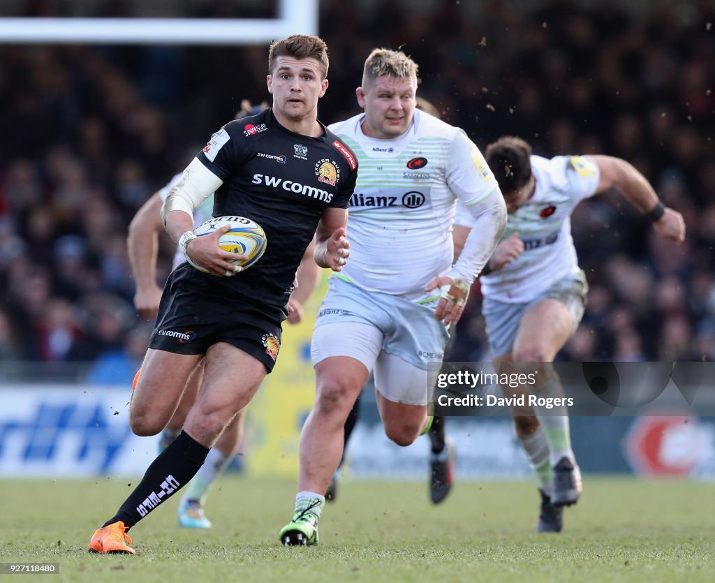 Exeter Chiefs v Saracens - Aviva Premiership