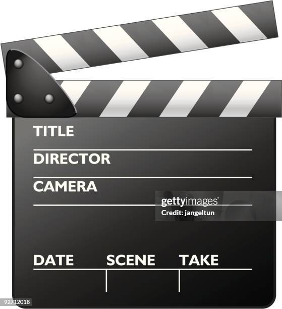clapboard - acting performance stock illustrations