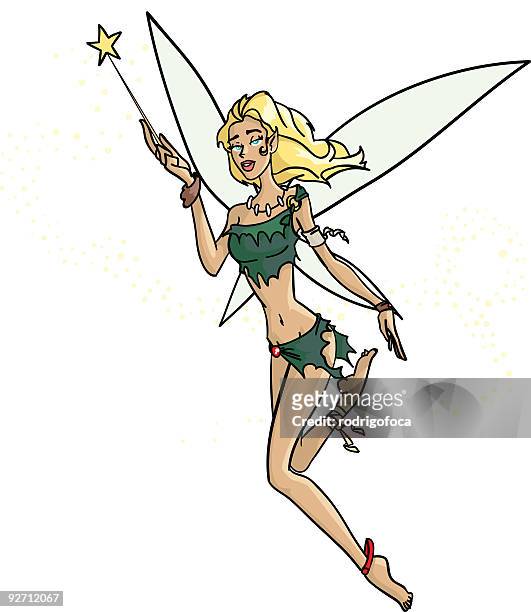 little sexy fairy - pointed foot stock illustrations