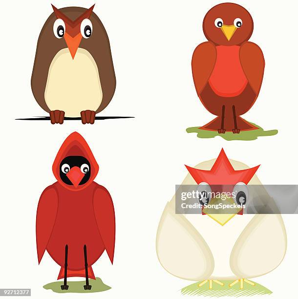 birds - blue cardinal bird stock illustrations