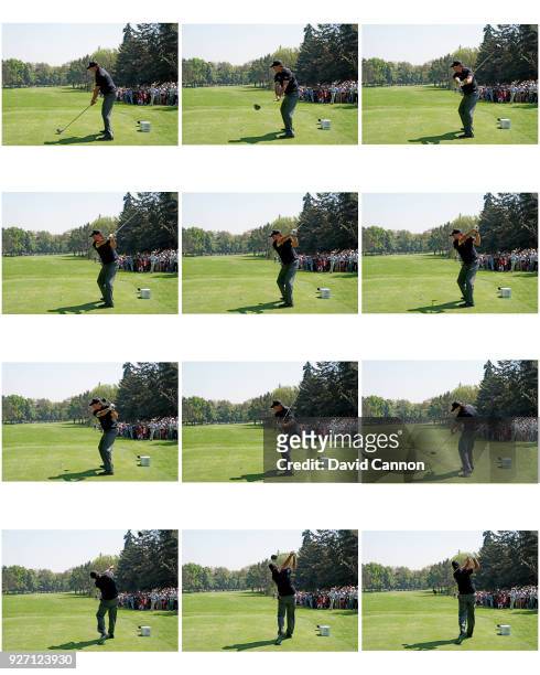 Phil Mickelson of the United States plays a driver from the second tee during the third round of the World Golf Championships-Mexico Championship at...