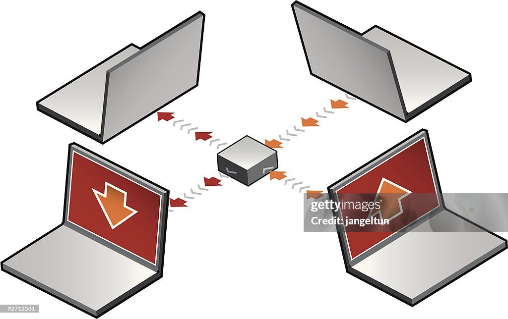 Computer Network System Graphics Computer Network High-Res Vector Graphic - Getty Images