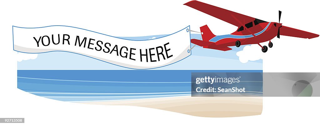 Flying Advertising Banner High-Res Vector Graphic - Getty Images