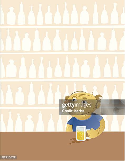 ilustraciones, imágenes clip art, dibujos animados e iconos de stock de bar chico - bar bottles background