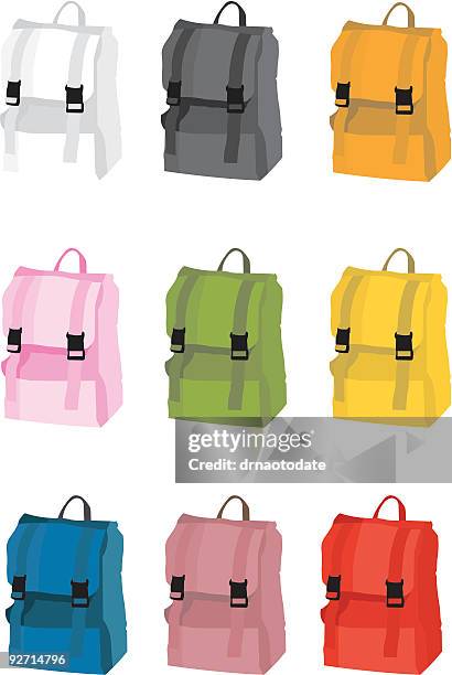 school bag - empty school bag stock illustrations