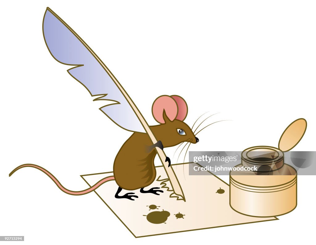 Mouse Writing A Letter High-Res Vector Graphic - Getty Images