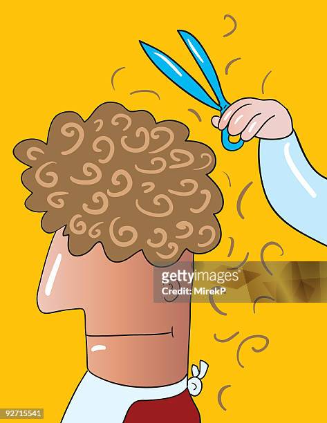 haircut - hair growth stock illustrations