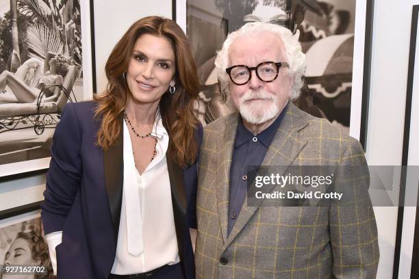 Event host supermodel Cindy Crawford and gallerist David Fahey at Rolston's Hollywood Royale exhibition preview at Fahey/Klein Gallery on March 1,...