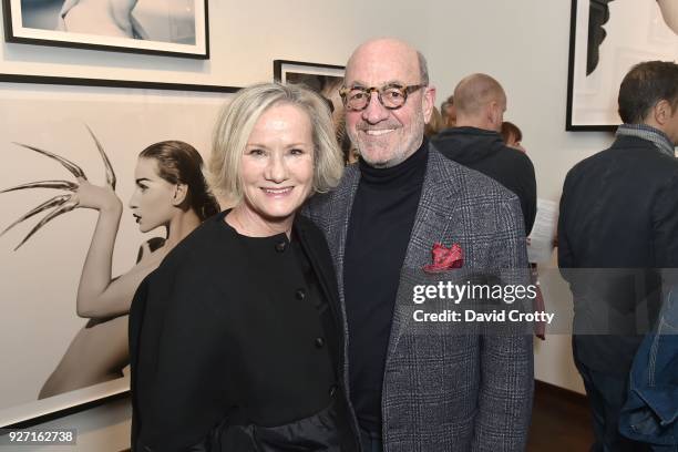 Publicist Anne Crawford and husband, business executive Dudley deZonia at Rolston's Hollywood Royale exhibition preview at Fahey/Klein Gallery on...