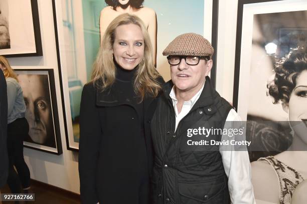 Journalist and Hollywood socialite Angela Janklow with artist Matthew Rolston at Rolston's Hollywood Royale exhibition preview at Fahey/Klein Gallery...