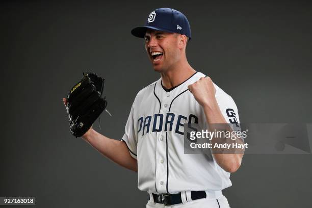 Clayton Richard of the San Diego Padres poses for a portrait at the Peoria Sports Complex on February 17, 2018 in Peoria, Arizona.