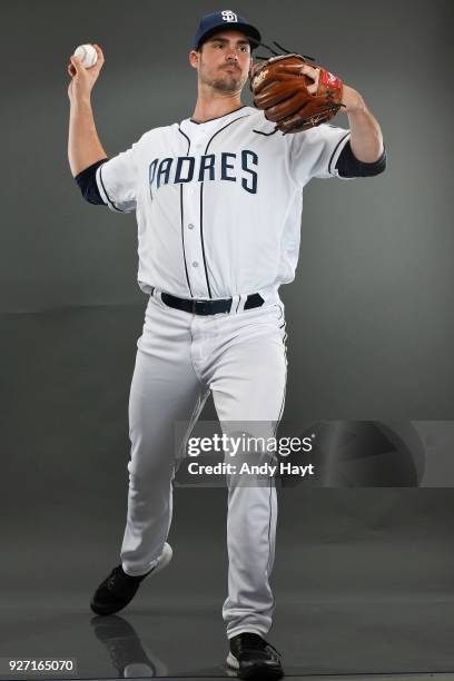 Jacob Nix of the San Diego Padres poses for a portrait at the Peoria Sports Complex on February 17, 2018 in Peoria, Arizona.