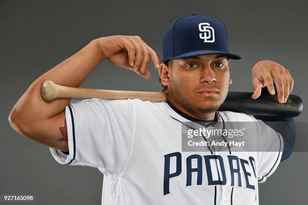 Josh Naylor of the San Diego Padres poses for a portrait at the Peoria Sports Complex on February 17, 2018 in Peoria, Arizona.