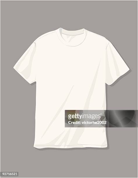 white t-shirt - t shirt stock illustrations