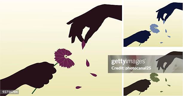 petals of a daisy - groomsmen stock illustrations