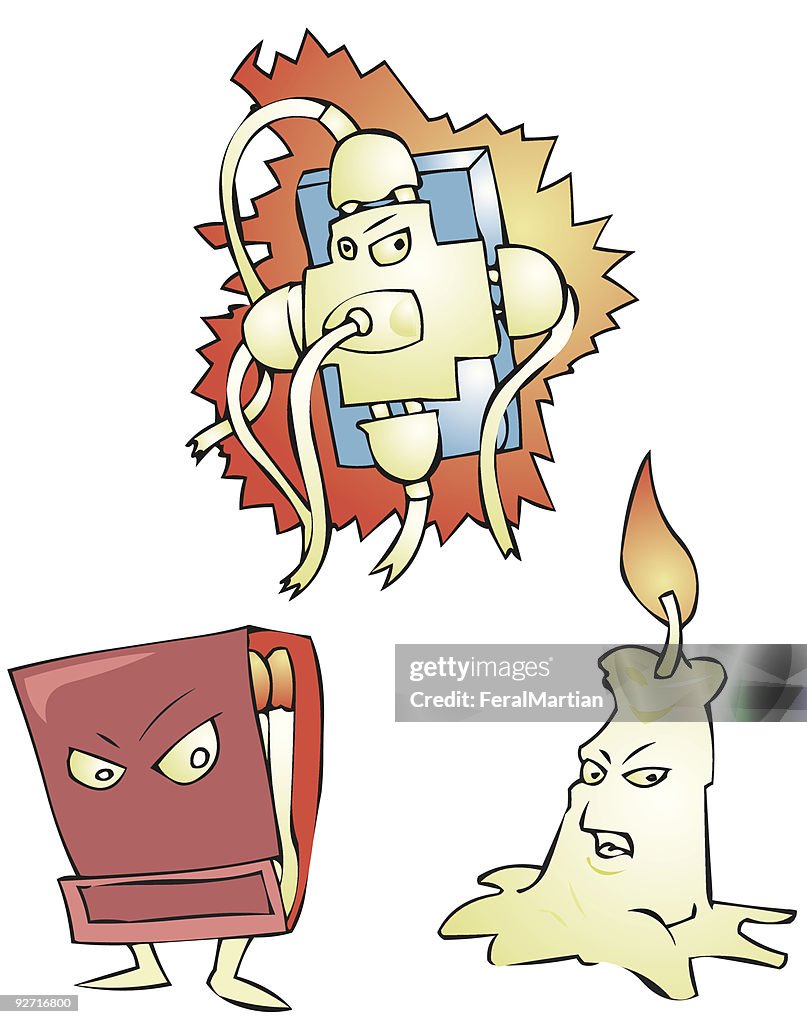 Fire Code Cartoons Fire Hazard Cartoons High-Res Vector Graphic - Getty Images