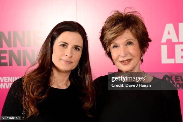 Livia Firth and Paola Giuggioli attend 'Annie Lennox - An Evening of Music and Conversation' at Sadler's Wells Theatre on March 4, 2018 in London,...