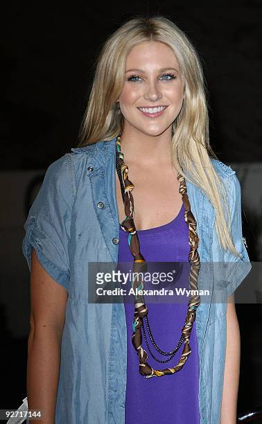 Stephanie Pratt arrives at the launch of the new OP campaign "OPen Campus" at Mel's Dinner on July 7, 2009 in West Hollywood, California.