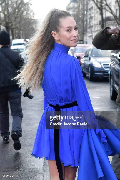 Dylan Penn attends the Valentino show as part of the Paris Fashion Week Womenswear Fall/Winter 2018/2019 on March 4, 2018 in Paris, France.