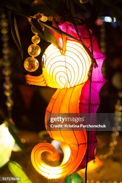 auckland lantern festival; march 3, 2018 - chinese dog lantern stockfoto's en -beelden