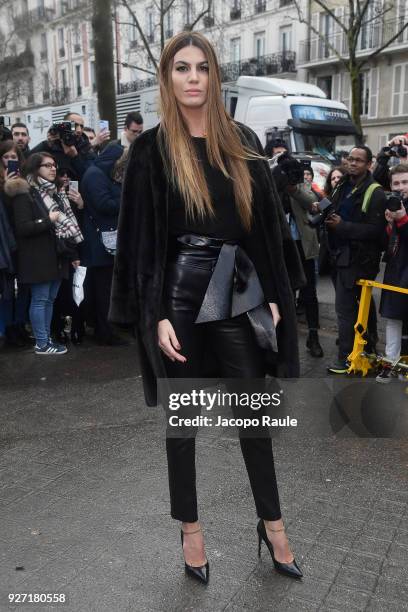 Bianca Brandolini d'Adda attends the Valentino show as part of the Paris Fashion Week Womenswear Fall/Winter 2018/2019 on March 4, 2018 in Paris,...
