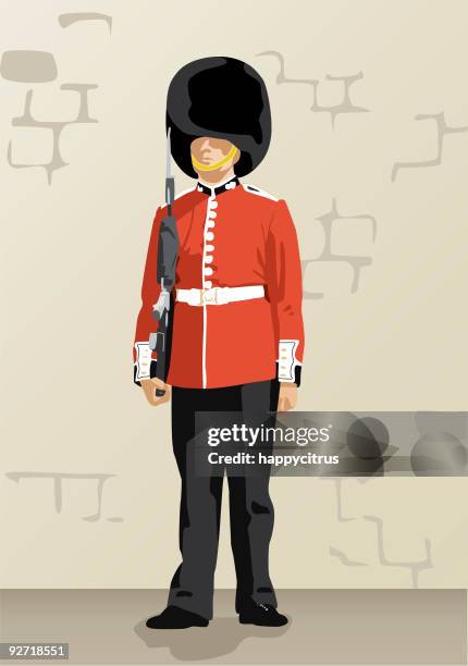 british royal guard - regiment stock illustrations