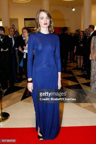 Adele Haenel arrives at the Cesar Film Awards 2018 At Salle Pleyel on March 2, 2018 in Paris, France.