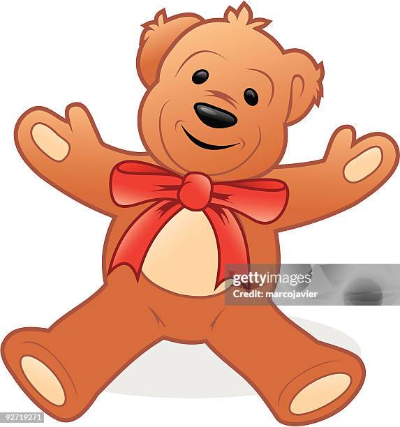 gift - christmas bear - diciembre stock illustrations