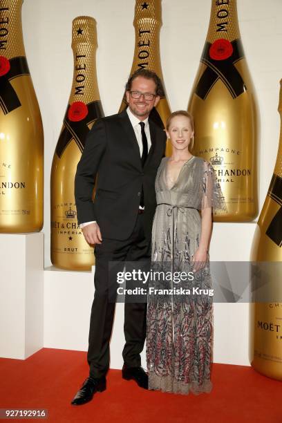 Jens Gardthausen and Susanne Wuest attend the Moet Academy Night on March 4, 2018 in Berlin, Germany.