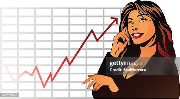 stockillustraties, clipart, cartoons en iconen met financial business woman - chocolate gelt