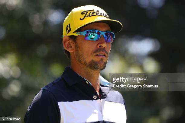 Rafa Cabrera Bello of Spain walks the third tee during the final round of World Golf Championships-Mexico Championship at Club De Golf Chapultepec on...