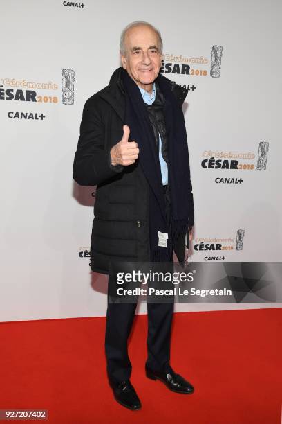 Jean-Pierre Elkabbach arrives at the Cesar Film Awards 2018 at Salle Pleyel on March 2, 2018 in Paris, France.