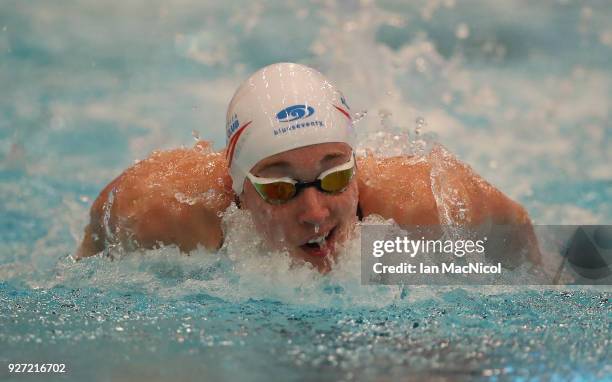 Alys Thomas of Swansea Aquatics competes in the Women's 200m Butterfly Final during The Edinburgh International Swim meet incorporating the British...