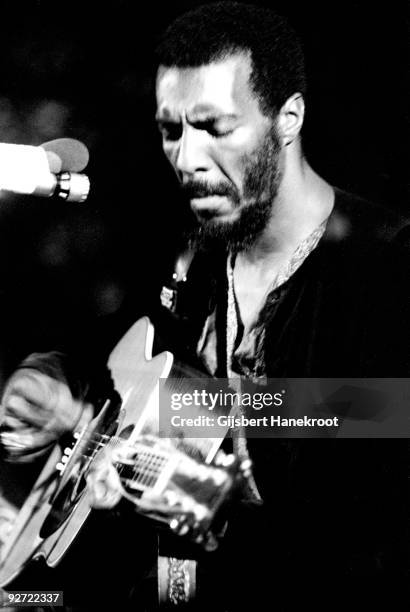 Richie Havens performs live on stage in Amsterdam, Holland in 1970
