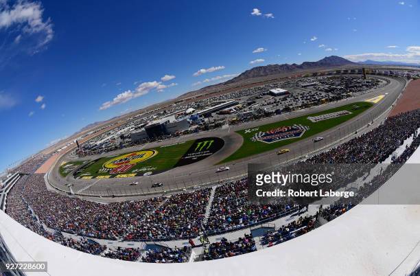 General view during the Monster Energy NASCAR Cup Series Pennzoil 400 presented by Jiffy Lube at Las Vegas Motor Speedway on March 4, 2018 in Las...