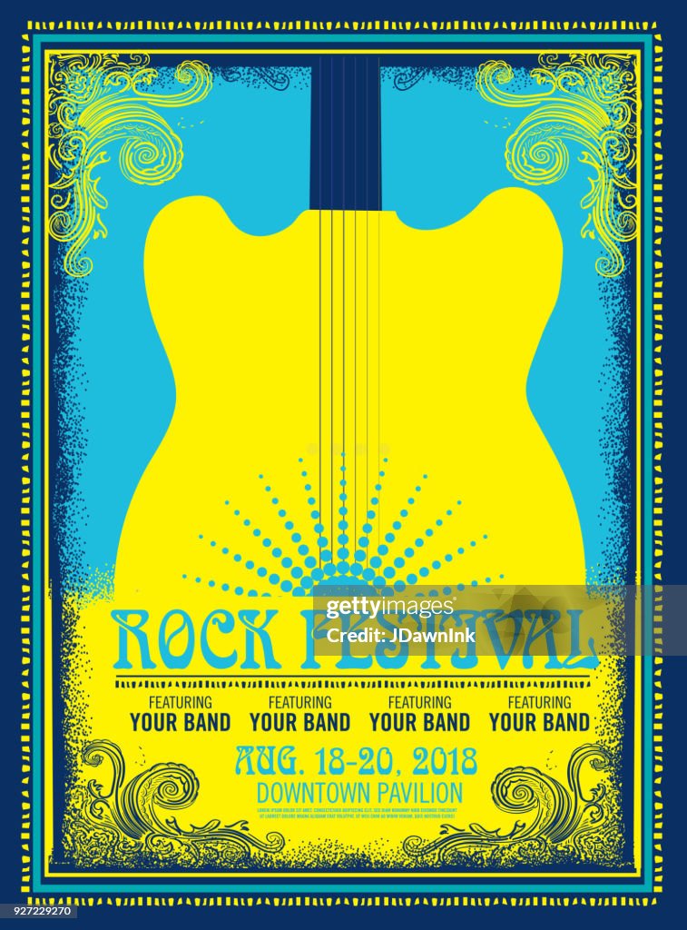 Rock festival poster advertisement