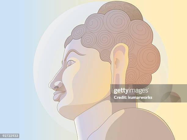 buddha - buddha statue stock illustrations