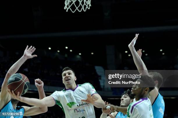 Nemanja Nedovic of Unicaja during Estudiantes vs Unicaja during a basketball game of the Liga ACB Endesa, at the WiZink Center of Madrid, Spain, 4...