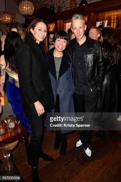 Chief Executive of the Britsh Fashion Council, Caroline Rush and Jefferson Hack attend the London Show Rooms 10th anniversary party as part of the...